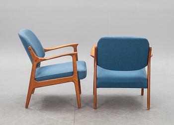 FÅTÖLJER, ett par, "Domus", Inge Andersson, Bröderna Andersson, 1960-tal.