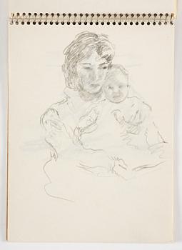 Lotte Laserstein, 4 skissböcker med blyertsteckningar.