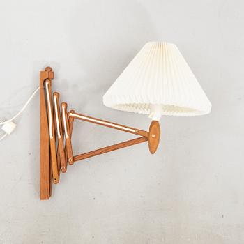 Erik Hansen, wall lamp, "Saxelampe", Le Klint Denmark, second half of the 20th century.