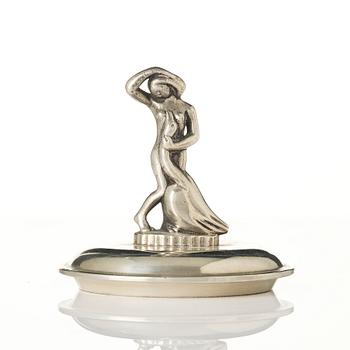 Sylvia Stave, a lidded vase model 5295, C.G. Hallberg, Stockholm, 1931.