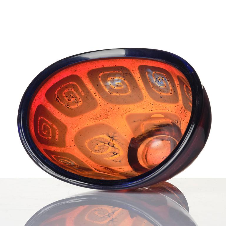 Sven Palmqvist, a ravenna glass bowl, Orrefors 1951, no 166.
