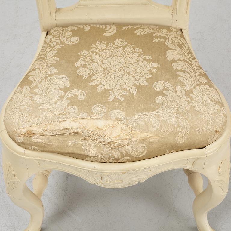 A carved rococo chair, Stockholm, later part 18th century.