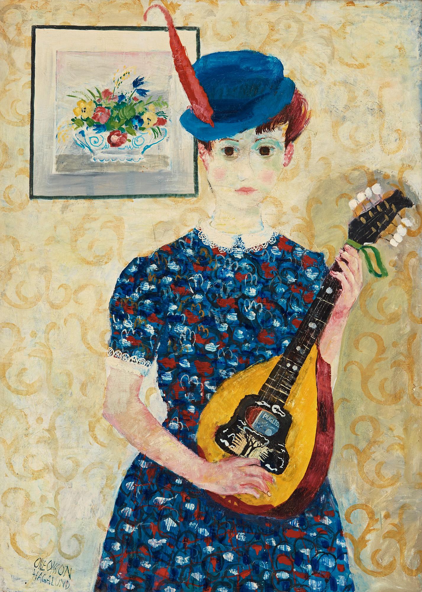Olle Olsson-Hagalund, "Girl with mandolin".
