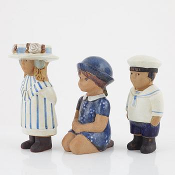 Lisa Larson, figuriner, 9 stycken, Gustavsberg, 1900-talets andra hälft.