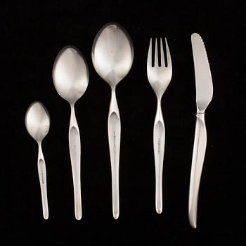TAPIO WIRKKALA, BESTICKUPPSÄTTNING "Hopeasiipi", 30 delar, silver, Kultakeskus Tavastehus, 1957.