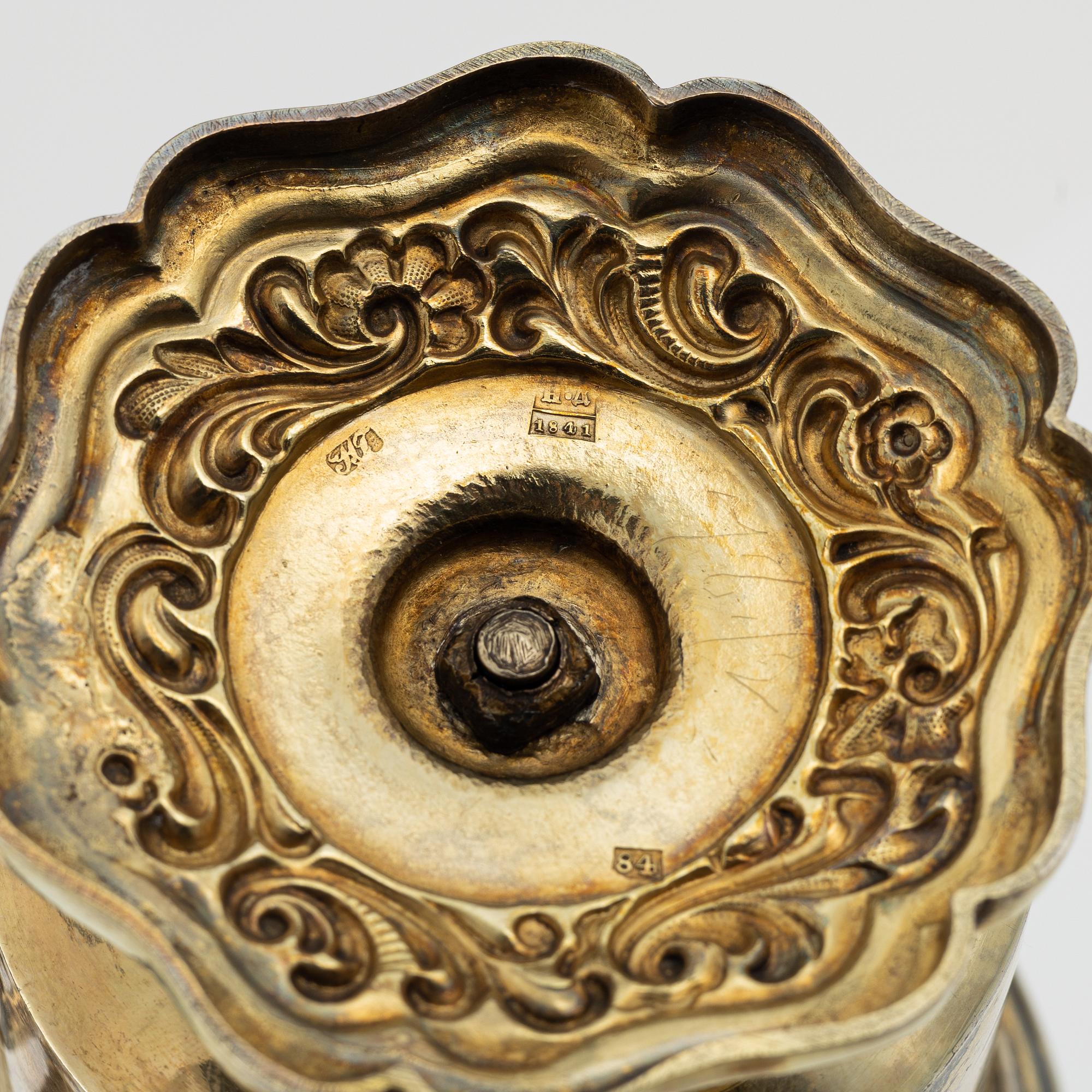 Temugg, förgyllt silver, kontrollör Nikolaì Lukich Dubrovin, Moskva 1841, Ryssland.