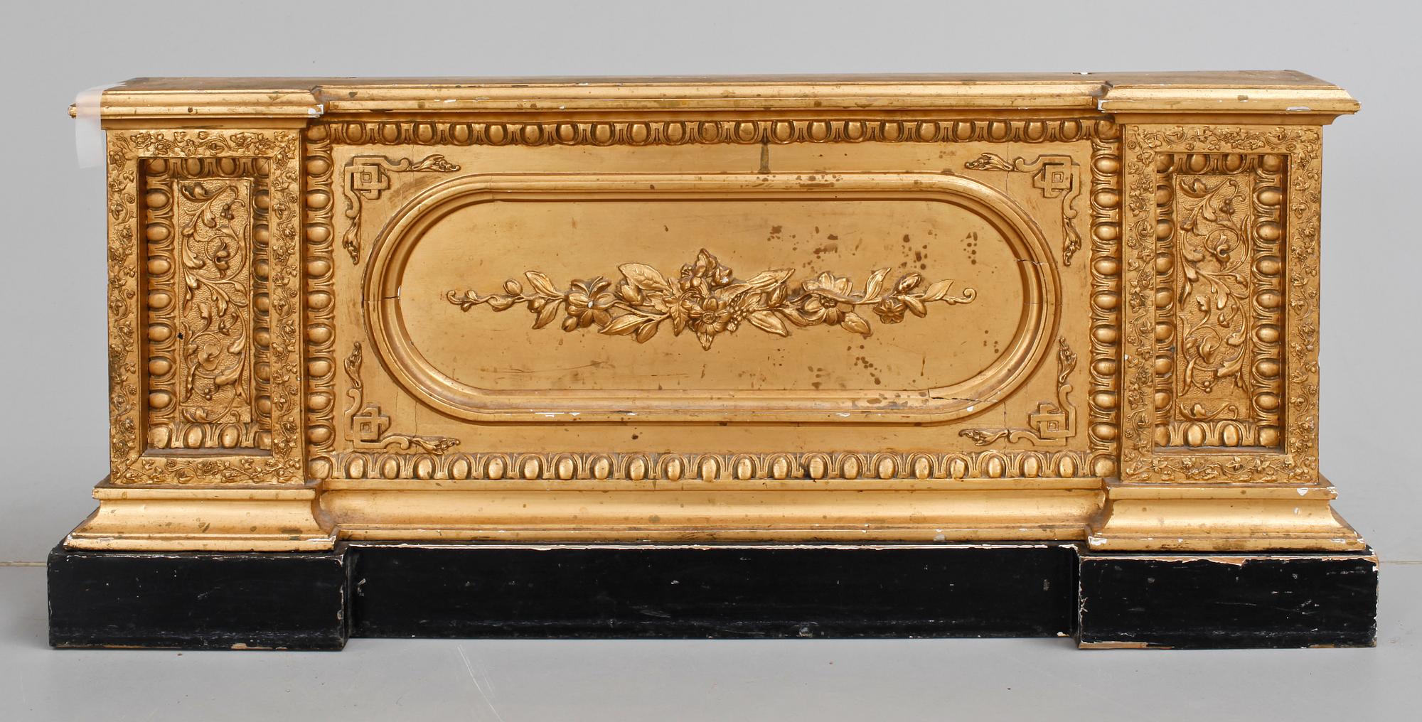 GOLVSPEGEL med KONSOL, nyrokoko, 1800-tal.