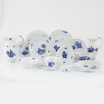 A 71-piece "Blue flower" porcelain dinner and coffee service, Royal Copenhagen, Denmark.