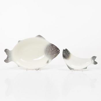 Fiskservis, 33 delar, flintgods, Waechtersbach, Tyskland, 1900-talets första hälft.