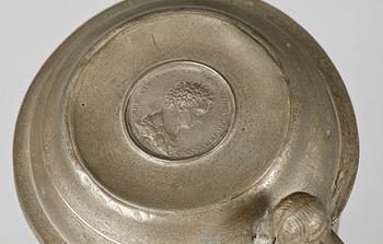 STOP, 3 st, tenn, otydliga mästarstmäplar, 1800-tal.