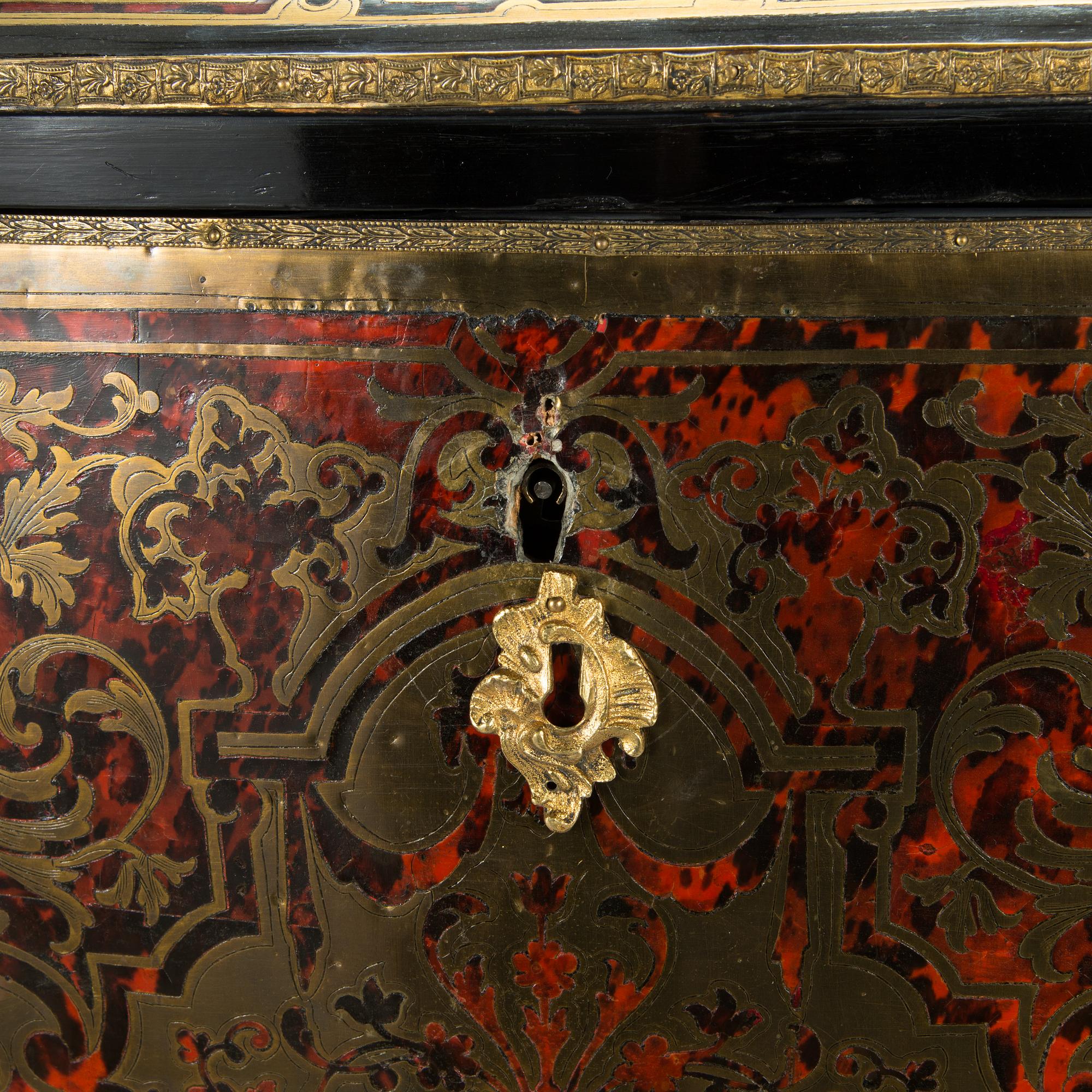 A Boulle style secretaire from latter half of the 19th century.