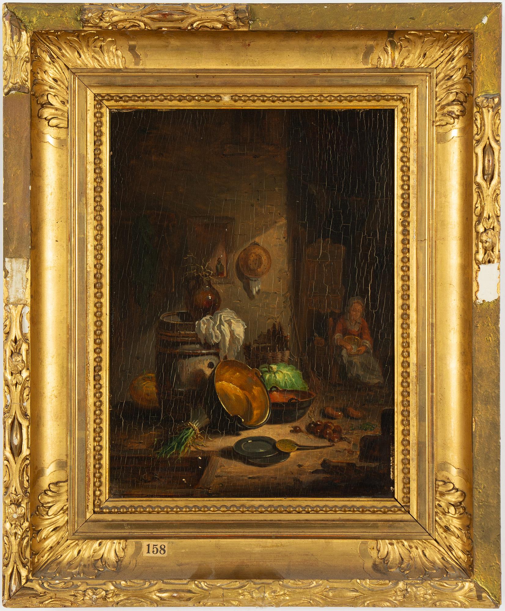 Unknown artist, 18th century, Kitchen interior.