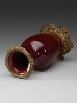 A ormolu mounted vase, Qing dynasty.