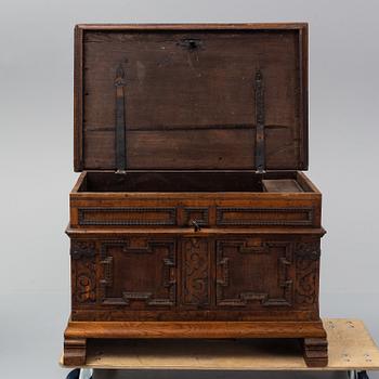 A 1700's oak chest.