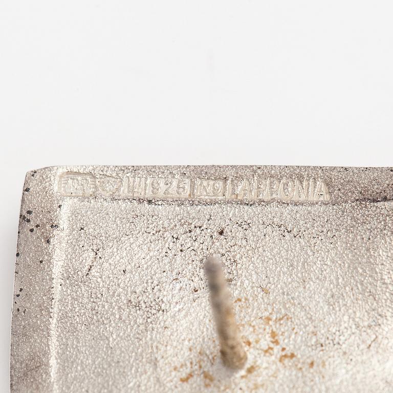 Björn Weckström, korvakorut, "Gelo", hopeaa, Lapponia 2014.