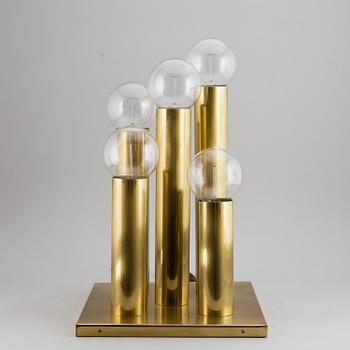 A brass table lamp, 21st century.