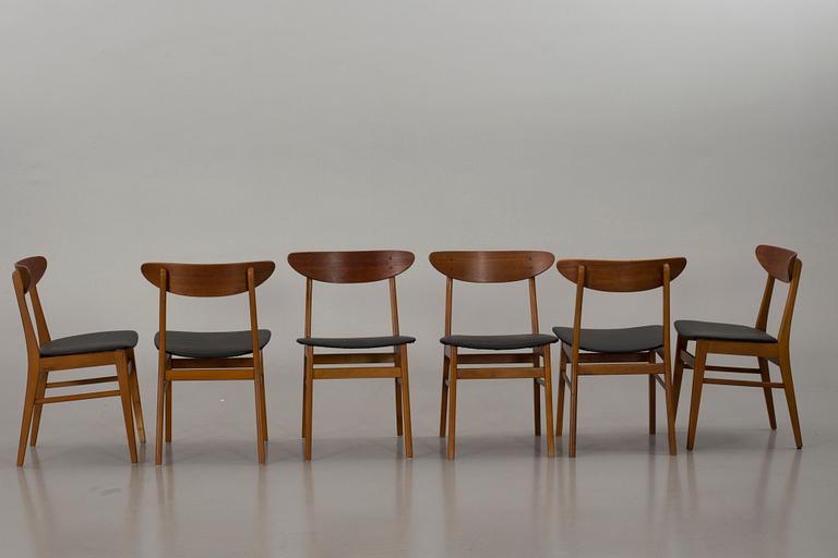 A SET OF 6 FARSTRUP CHAIRS, Denmark.