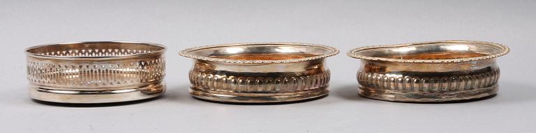 COASTERS, 3 st, nysilver.