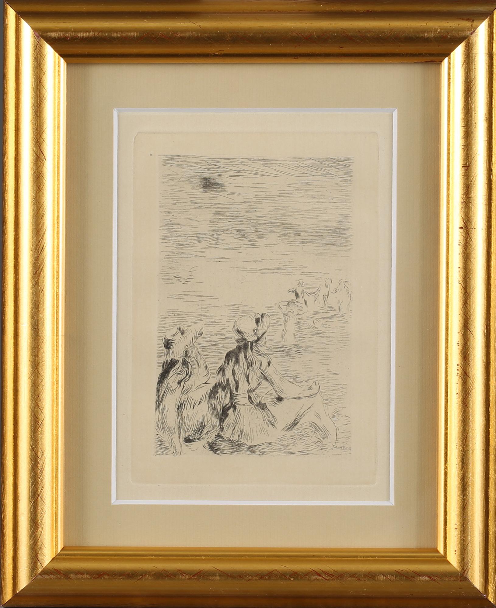 PIERRE-AUGUSTE RENOIR, etsning, signerad i plåten, troligen postumt tryck.