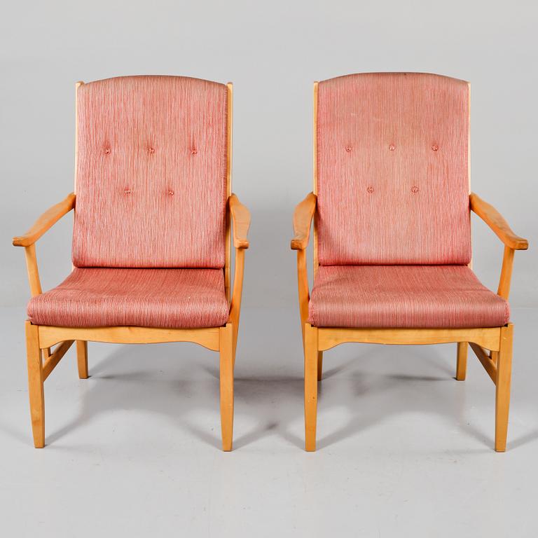 KARMSTOLAR, ett par, "Ulfåsa", Carl Malmsten, 1900-talets mitt.