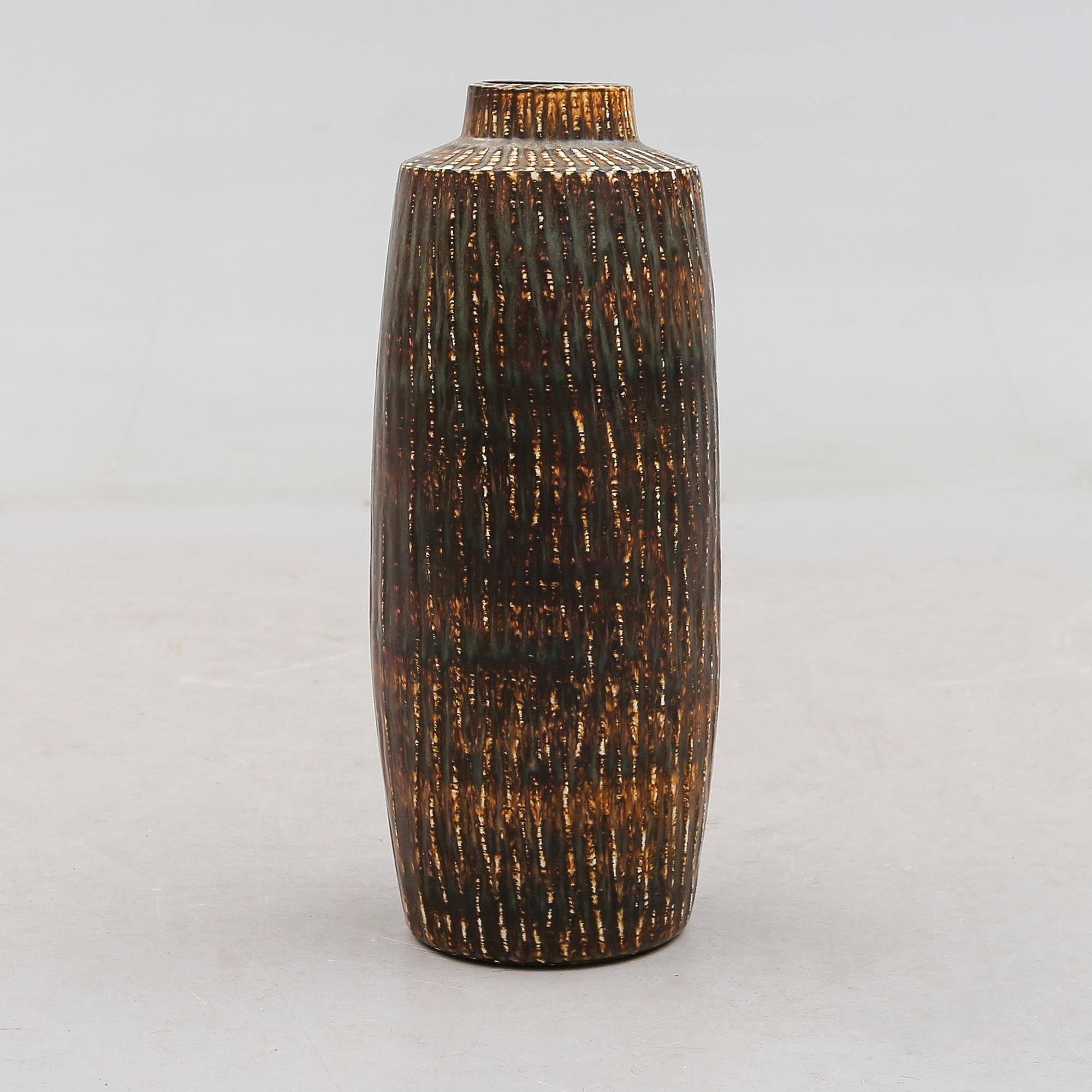 GOLVURNA, stengods, Gunnar Nylund, Rörstrand, monogramsignerad.