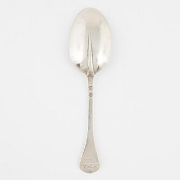 A Swedish Silver Rat-Tail Spoon, mark of Magnus Myrman, Norrköping before 1735.