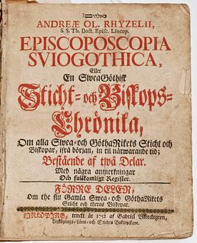 BOK, "Episcoposcopia Sviogothica" Linköping 1752.