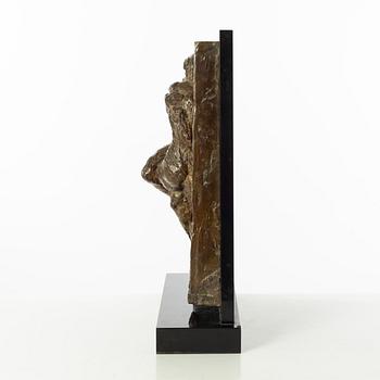 Gudmar Olovson, relief/sculpture. Signed. Numbered. Foundry mark. Bronze, total height 47.5 cm, length 35 cm.