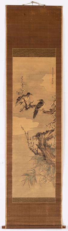 A Japanese scroll painting, 20th Century.