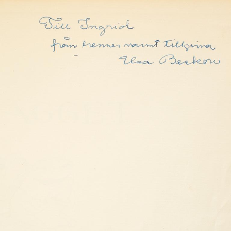 ELSA BESKOW, 9 böcker, bla Sol-ägget och Petter och Lotta på äventyr, med förf egenhändiga dedikation.