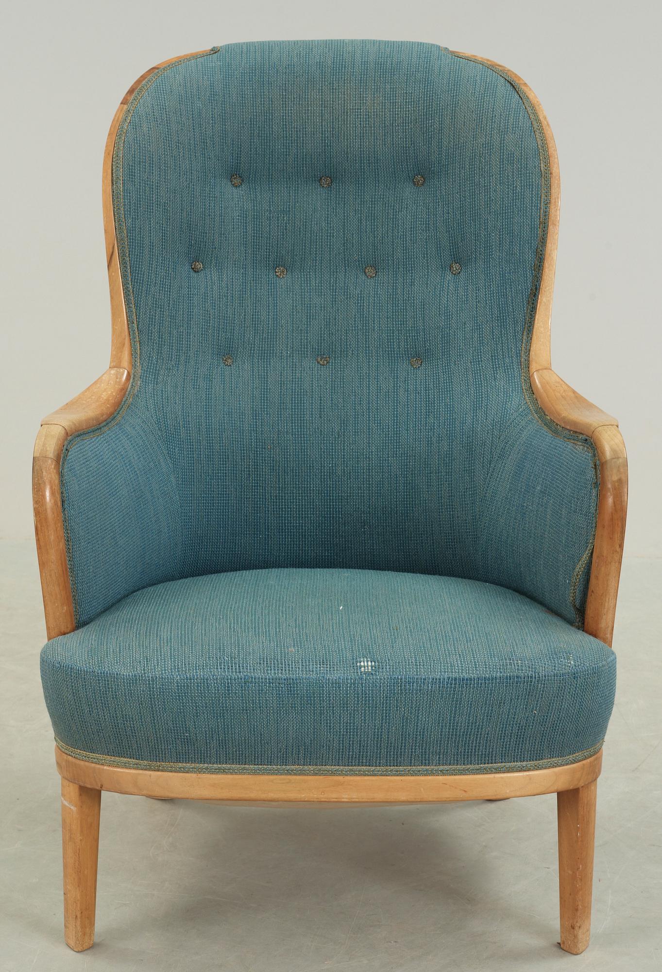 FÅTÖLJ, "Advokaten", Carl Malmsten, omkring 1900-talets mitt.