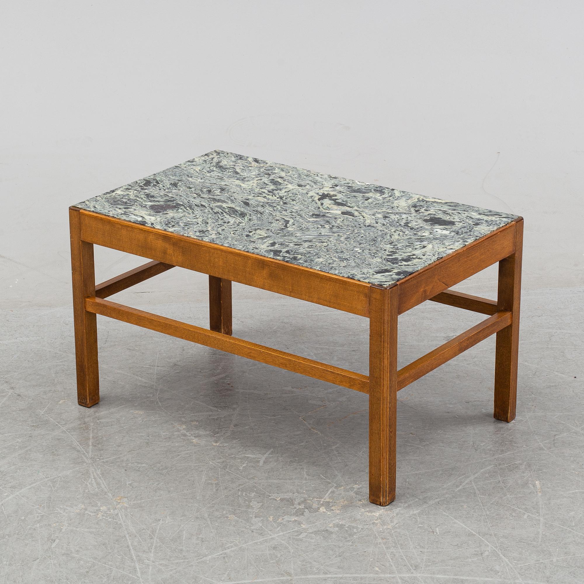 A marble top Swedish Modern coffee table, 1940's/50's.