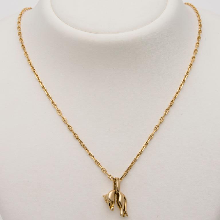 HÄNGE, briljantslipade diamanter, 14K guld, ked 18K guld.