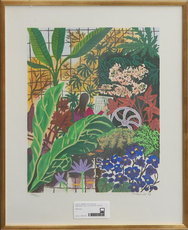 MONA HUSS-WALLIN, färglitografi, sign, numr 246/460 o dat- 78.