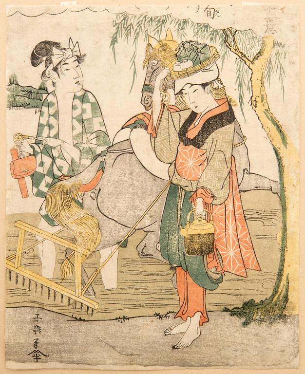 Eishōsai Chōki, from ". . . saku jūni tsui" (Twelve Scenes. . .).
