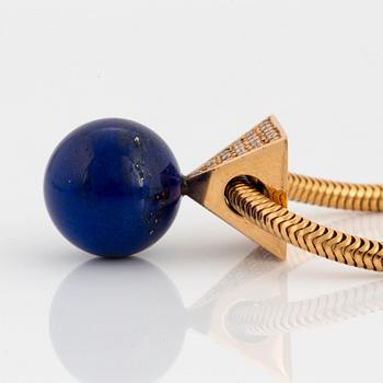 Peter de Wit, Margareth Sandström, a pendant, Linköping 1995, 18K gold and a total of 0,15 ct diamonds.