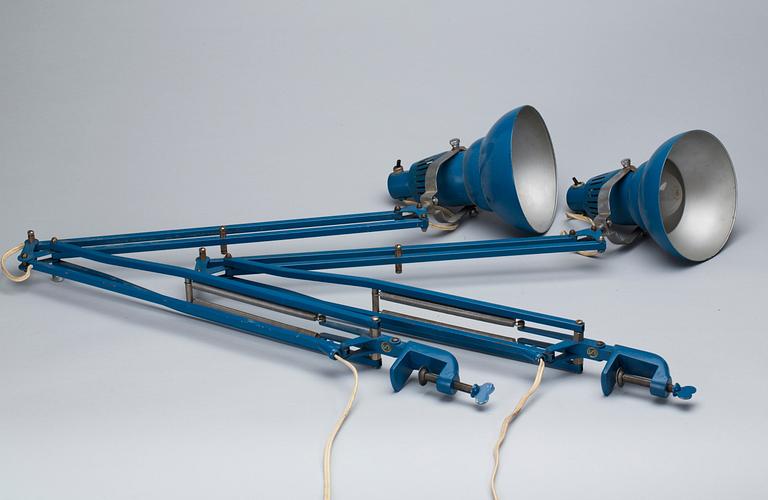 SKRIVBORDSLAMPOR, ett par, etikettmärkta BMMM.