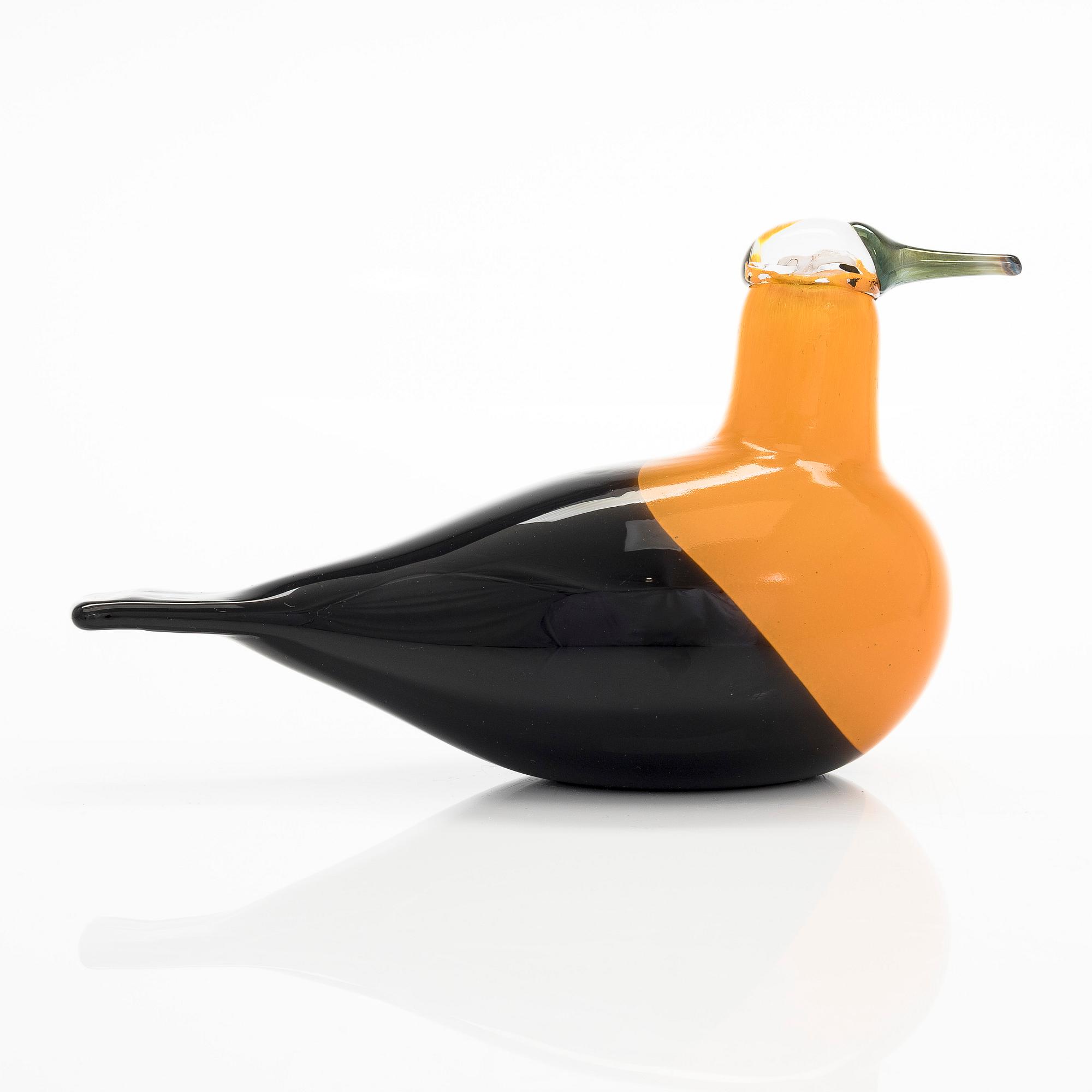 Oiva Toikka, lasilintu, "Oriol", signeerattu O. Toikka Nuutajärvi.