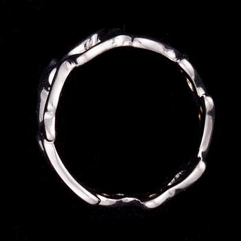 RING, 14K vitguld, diamanter, finska kontrollstämplar. Vikt ca 4,9 g.