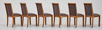 STOLAR, 6 st, art deco, Belgien 1920-tal.