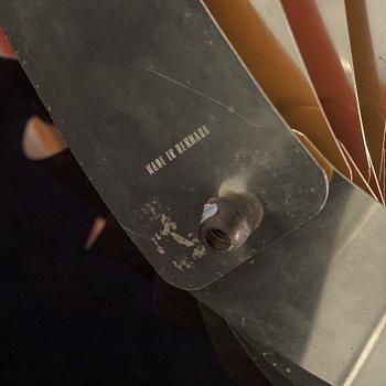 A 'Konkylie' ceiling light by Louis Weisdorf.