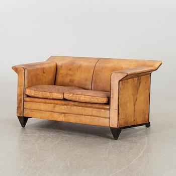 BART VAN BEKHOVEN, a second half of the 20th century leather sofa.