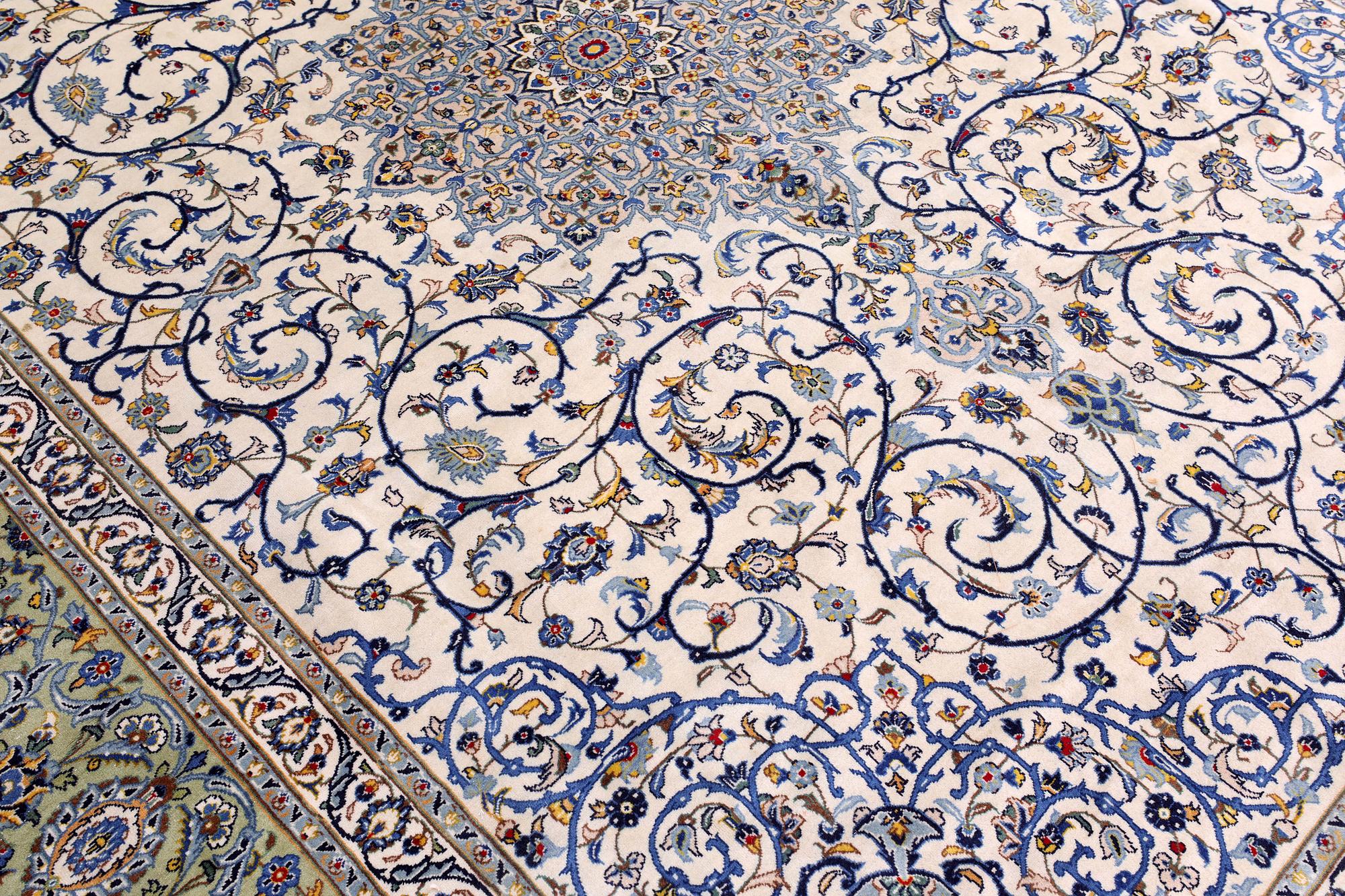 A carpet, Keshan, ca 406 x 300 cm.