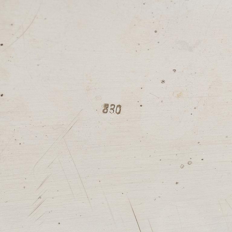 Servisdelar, 4 st, silver, bl.a. MEMA Lidköping, 1976.