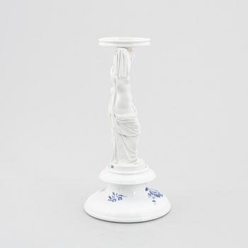 Fot till lampa eller uppsatsskål, porslin och parian, Royal Copenhagen, Danmark, 1889-1922.