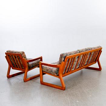 Soffa och fåtölj, Danmark, 60-tal, teak, tillverkare Komfort.