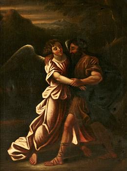 Bartolomeo Schedoni Hans efterföljd, Jacobs kamp med ängeln vid Peniel (4 Mosebok 32:22 ff).