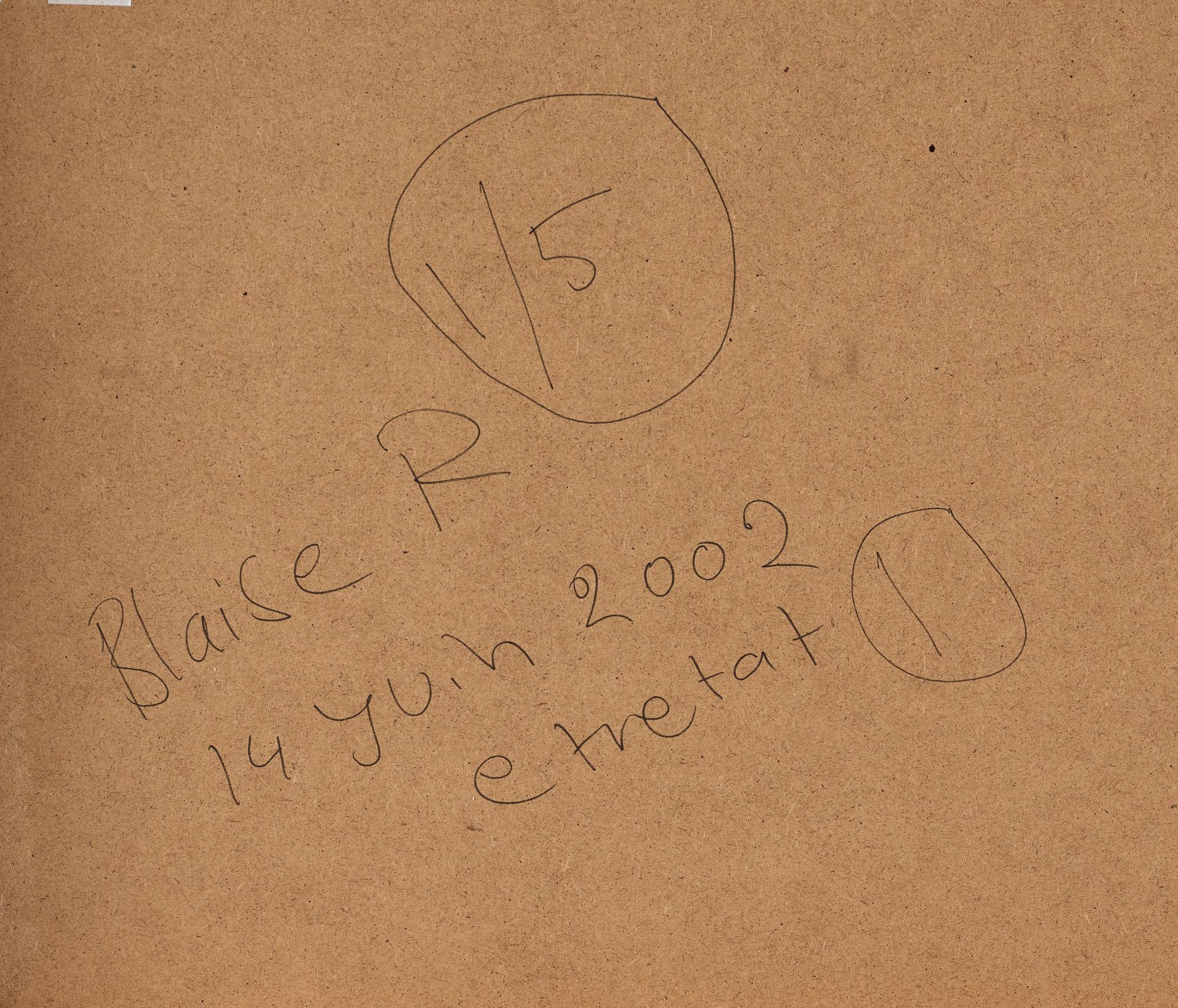 Blaise Reutersward, photograph signed and numbered 1/5 on verso.