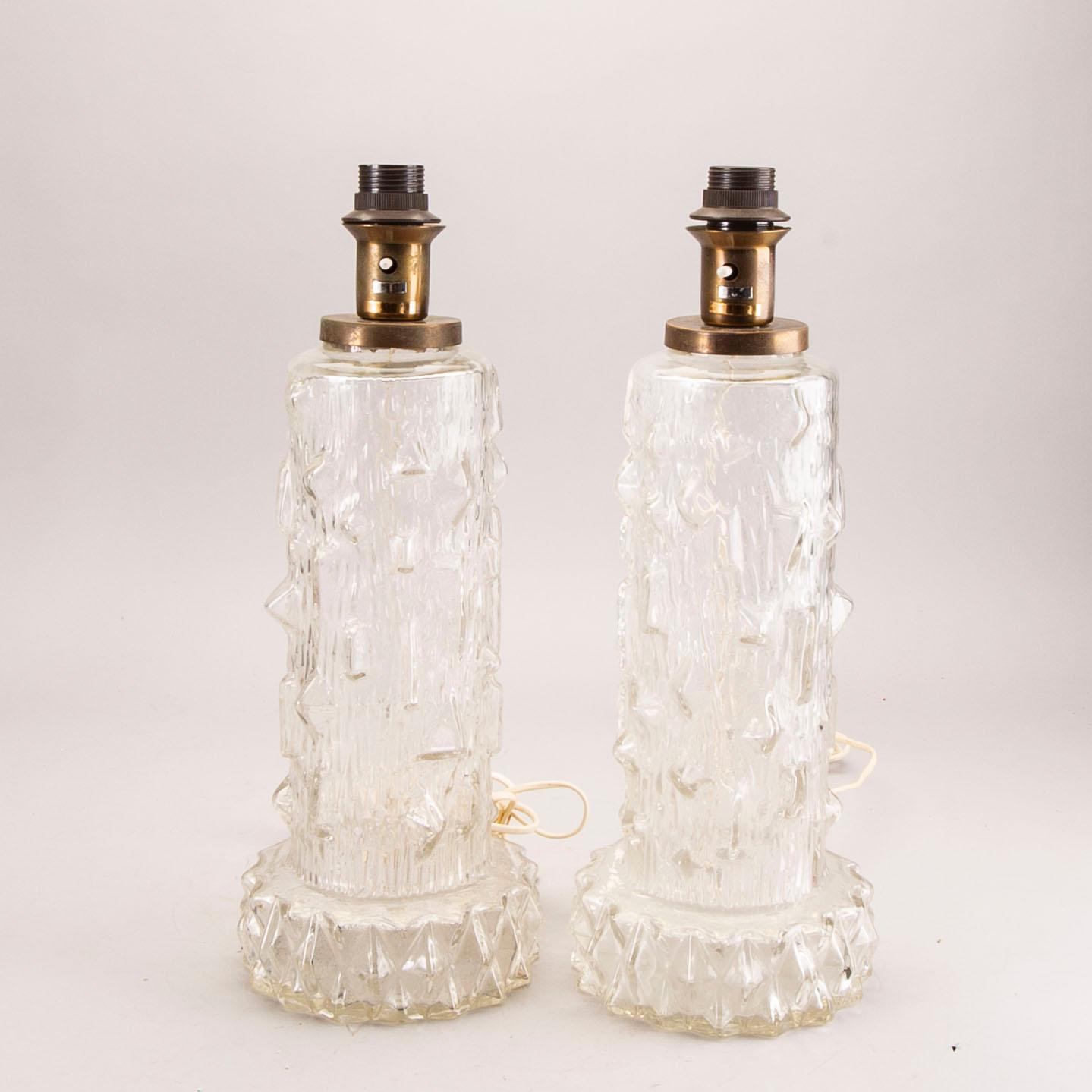 Table lamps, a pair, probably Stilarmatur Tranås, 1960s.