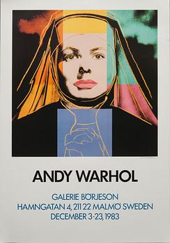 ANDY WARHOL, efter, affischer, 3 st, Galerie Börjeson 1983.